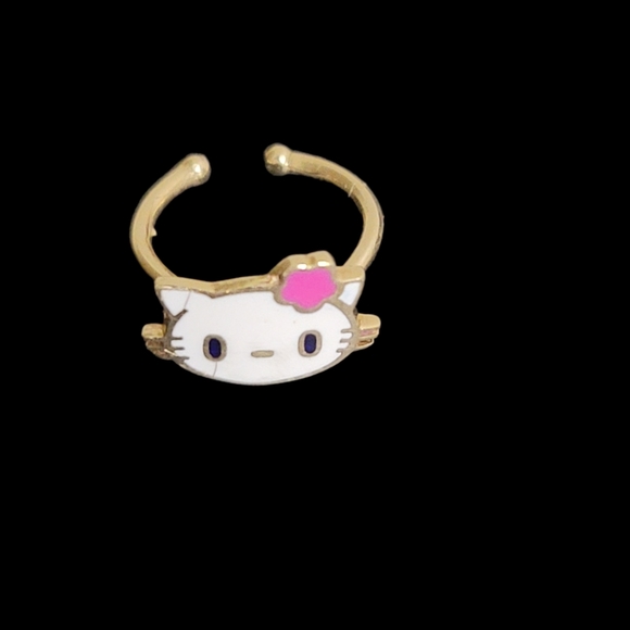 Hello kitty style 585 Italian gold ring - Picture 1 of 4